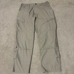 Eotac Mens 36x32 Operator Grade Heavy Duty Cargo Tactical Pants 10 Pockets Khaki